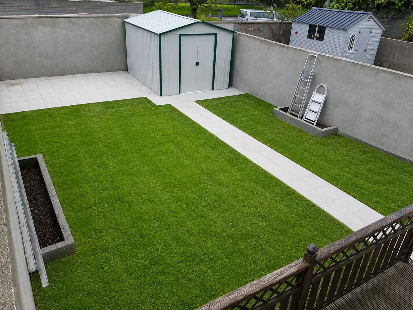 Patio and garden paving after cleaning
